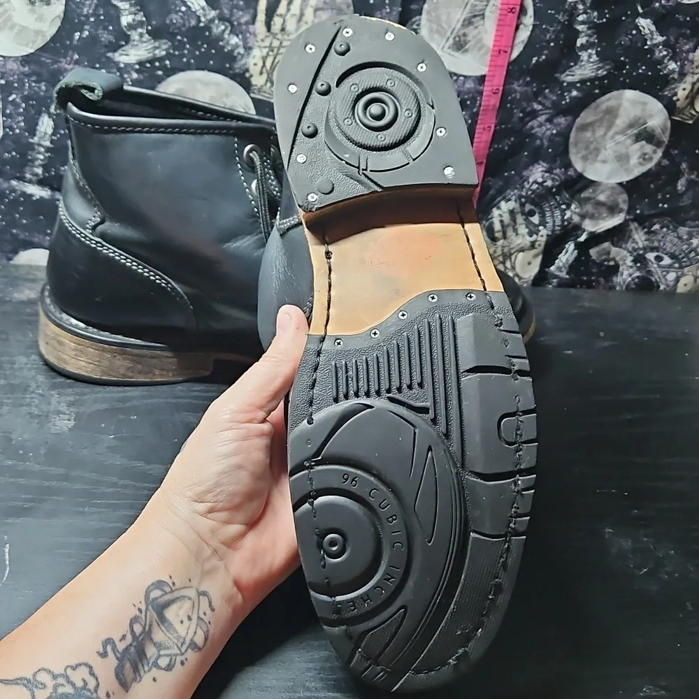 Harley-Davidson Black Leather Men's Lace-Up Boots - Picture 7 of 14